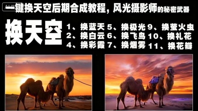 一键换天空后期合成教程,风光摄影师的秘密武器-Z网创