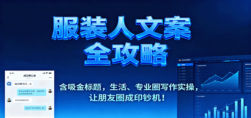 服装人文案全攻略，含吸金标题，生活、专业圈写作实操，让朋友圈成印钞机！-Z网创