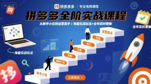 拼多多全阶实战课程,从新手小白到运营高手,海量实战玩法+全年实时更新【2025年10月更新】-Z网创