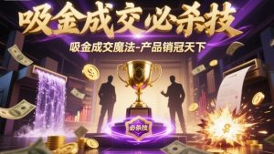 吸金成交必杀技，吸金成交魔法-产品销冠天下-Z网创