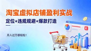 淘宝虚拟店铺盈利实战：定位+违规规避+爆款打造，月入过万很轻松！-Z网创