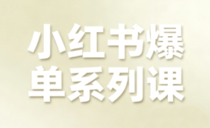 小红书爆单系列课,聚焦小红书电商全链路增长-Z网创