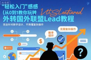 国外联盟賺美刀项目，从0到1教你玩转国外联盟Lead教程，纯新手可操作性100%-Z网创