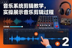音乐系统剪辑教学，实操展示音乐剪辑过程-Z网创
