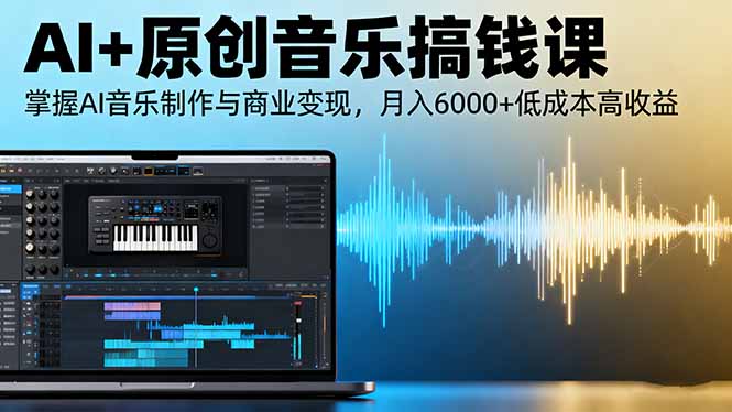 AI+原创音乐搞钱课:掌握AI音乐制作与商业变现,月入6000+低成本高收益-Z网创