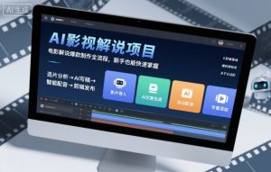 AI影视解说项目,电影解说爆款制作全流程,新手也能快速掌握-Z网创