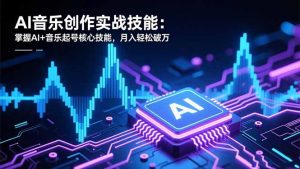 AI音乐创作实战技能：掌握AI+音乐起号核心技能，月入轻松破万-Z网创