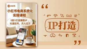 小红书流量变现系统化实操课程，0到1打造爆款IP，光速起号，月入过万-Z网创