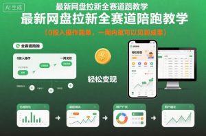 最新网盘拉新全赛道陪跑教学,0投入操作简单,一周内就可以见到成果-Z网创