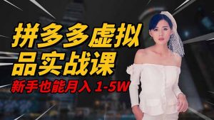 2025 拼多多虚拟品系统实战课，轻资产项目，可矩阵开工作室，新手也能...-Z网创