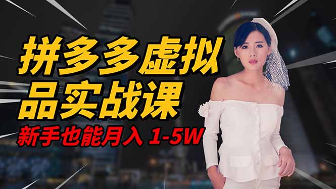 2025 拼多多虚拟品系统实战课,轻资产项目,可矩阵开工作室,新手也能…-Z网创