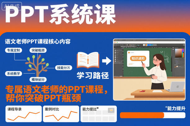 PPT系统课，专属语文老师的PPT课程，帮你突破PPT瓶颈-Z网创
