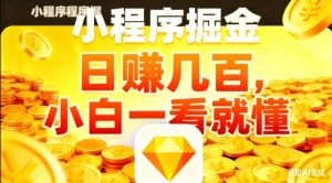 微信小程序掘金项目，日入几张，项目简单，小白一看就懂，5分钟就能学会上手操作【揭秘】-Z网创