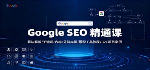 Google SEO 精通课：算法解析/关键词/内容/外链实操/搭配工具教程/B2C项目案例-Z网创