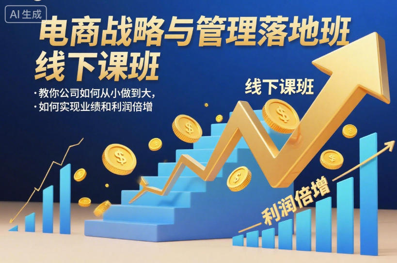 电商战略与管理落地班线下课,教你公司如何从小做到大,如何实现业绩和利润倍增【录音】-Z网创