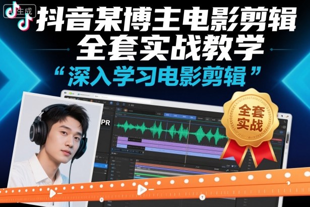 抖音某博主电影剪辑全套实战教学,深入学习电影剪辑-Z网创