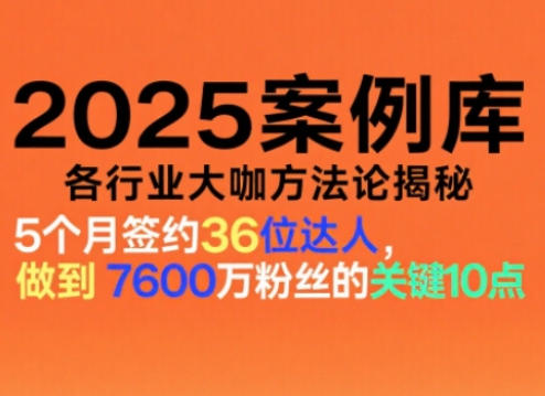 2025案例库,收录各行业大咖的方法论,各行业大咖方法论揭秘-Z网创