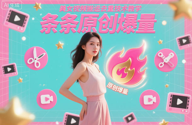 美女视频搬运去重技术教学，条条原创爆量-Z网创