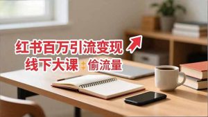 小红书百万引流变现-11月线下大课：分享从0到百万引流路径，手把手教偷流量、拿结果-Z网创