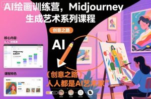 AI绘画训练营,Midjourney生成艺术系列课程,人人都是AI艺术家-Z网创