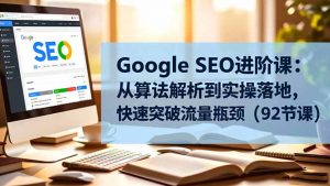 Google SEO进阶课：从算法解析到实操落地，快速突破流量瓶颈(92节课-Z网创