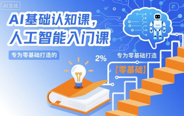 AI基础认知课,专为零基础打造的人工智能入门课-Z网创