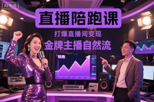 直播陪跑课，金牌主播自然流打爆直播间，复制高变现玩法-Z网创