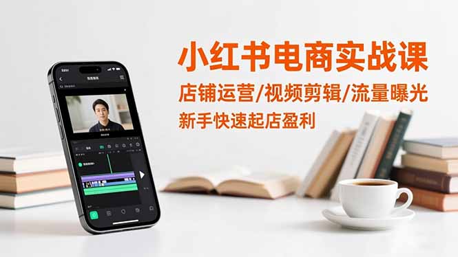 小红书电商实战课:店铺运营/视频剪辑/流量曝光,新手快速起店盈利-Z网创