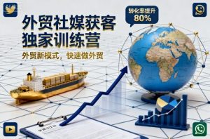 外贸社媒获客独家训练营，外贸新模式，快速做外贸(更新)-Z网创
