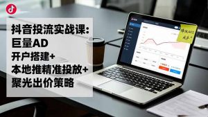 抖音投流实战课:巨量AD开户搭建+本地推精准投放+聚光出价策略,成本降低40%-Z网创