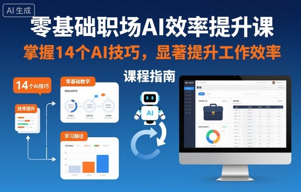 零基础职场AI效率提升课,掌握14个AI技巧,显著提升工作效率-Z网创