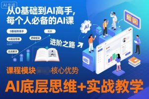 从0基础到AI高手,每个人必备的AI课,AI底层思维+实战教学-Z网创