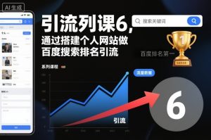 引流系列课6，通过搭建个人网站做百度搜索排名引流-Z网创