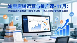 淘宝店铺运营与推广课-11月：从测款筛选到爆款打爆完整流程，提升店铺流量与转化效率-Z网创