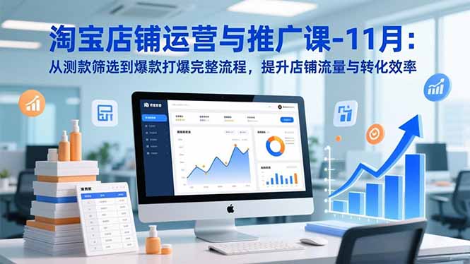 淘宝店铺运营与推广课-11月:从测款筛选到爆款打爆完整流程,提升店铺流量与转化效率-Z网创