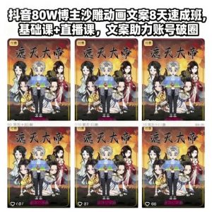 抖音80W博主沙雕动画文案8天速成班，基础课+直播课，文案助力账号破圈-Z网创