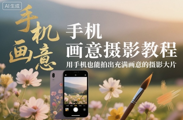 手机画意摄影教程，用手机也能拍出充满画意的摄影大片-Z网创