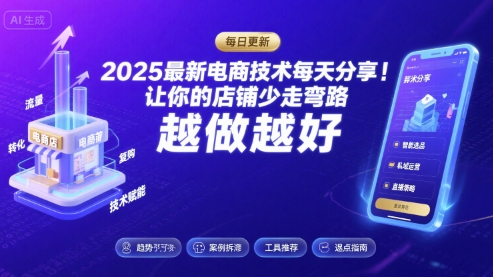 2025最新电商技术每天分享，让你的店铺少走弯路，越做越好(更新11月)-Z网创