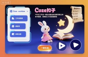 Coze扣子工作流一键生成童话皮克斯风格立体书视频,保姆级工作流搭建教程-Z网创