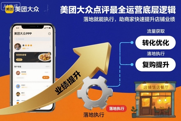 美团大众点评最全运营底层逻辑,落地就能执行,助商家快速提升店铺业绩-Z网创