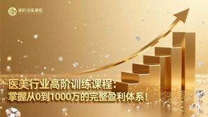 医美行业高阶训练课程:掌握从0到1000万的完整盈利体系!-Z网创