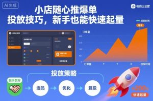 小店随心推爆单投放技巧，新手也能快速起量-Z网创