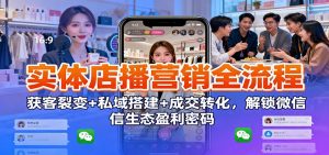 实体店播营销全流程：获客裂变+私域搭建+成交转化，解锁微信生态盈利密码-Z网创