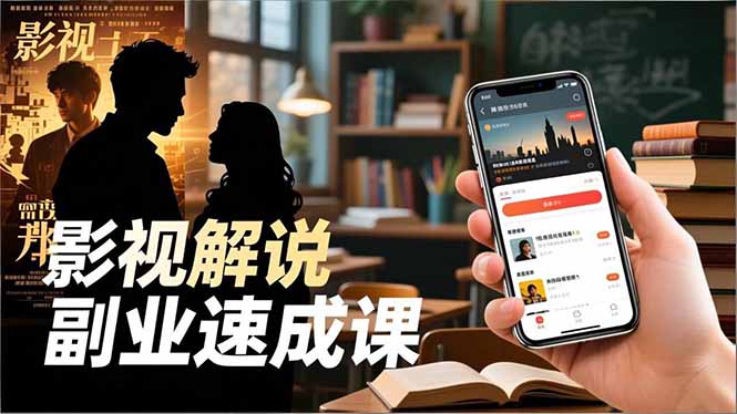 Tk影视解说副业速成课，软件安装、全流程实操、爆款预设，新手两周变现-Z网创