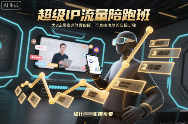 超级IP流量陪跑班，大V流量密码倾囊相授，可直接落地的实操步骤-Z网创