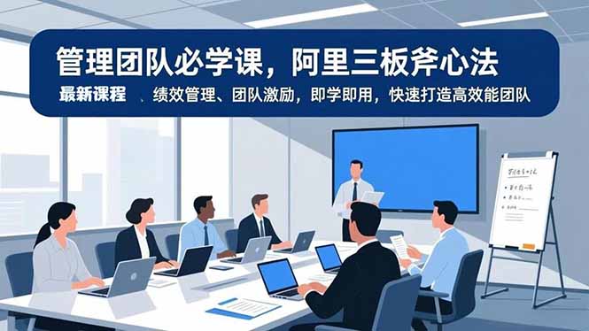 管理团队必学课，阿里三板斧心法、绩效管理、团队激励，即学即用，快速打造高效能团队-Z网创