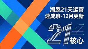 淘系21天运营速成班-12月更新，能够快速复制落地，系统掌握淘系盈利运营的核心技能-Z网创
