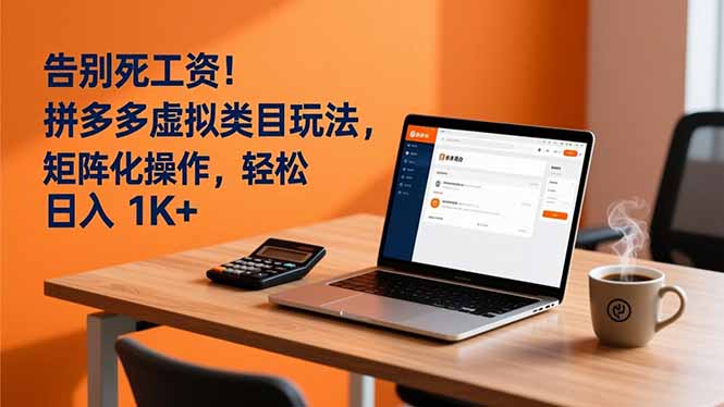 告别死工资！拼多多虚拟类目玩法，矩阵化操作，轻松日入 1K+-Z网创