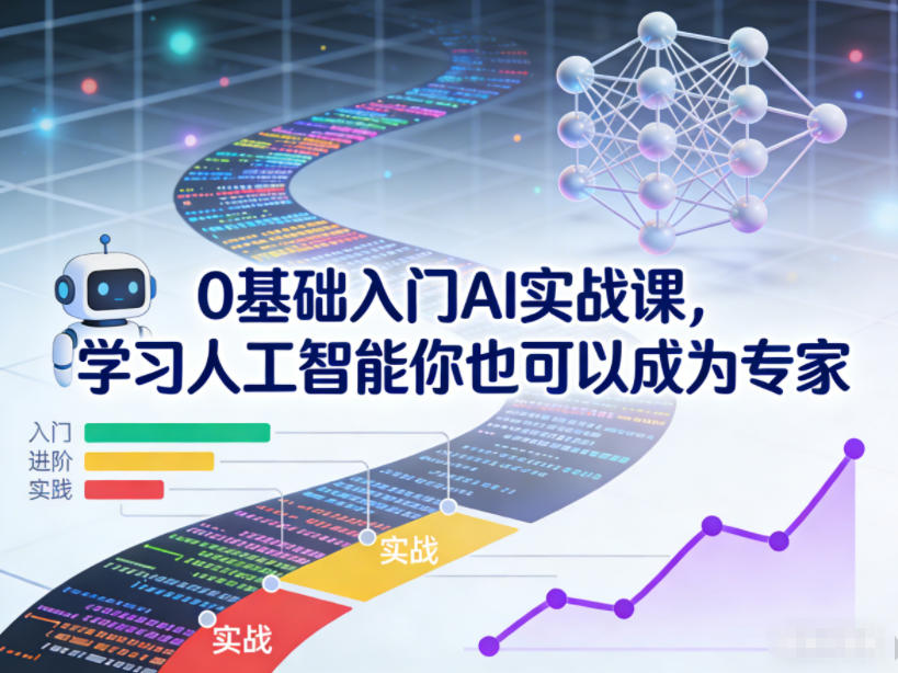 0基础入门AI实战课,学习人工智能你也可以成为专家-Z网创