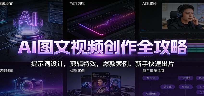 图片[1]-AI图文视频创作全攻略：提示词设计，剪辑特效，爆款案例，新手快速出片-Z网创